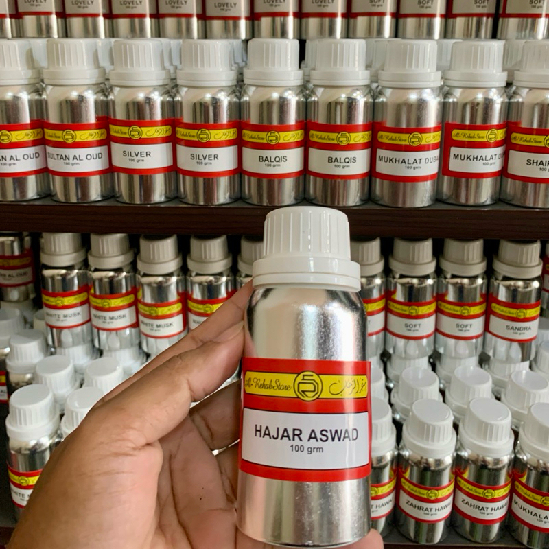 Hajar Aswad AlRehab Bibit 100ml Parfum Arabian Original Segel Al Rehab 100.Ml Bibit Parfume 100Gram 