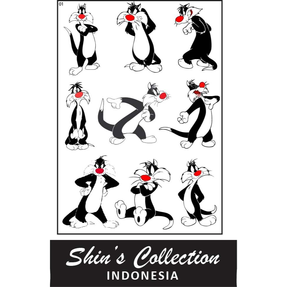

Sticker stiker Slyvester solo warner bros 1 pc
