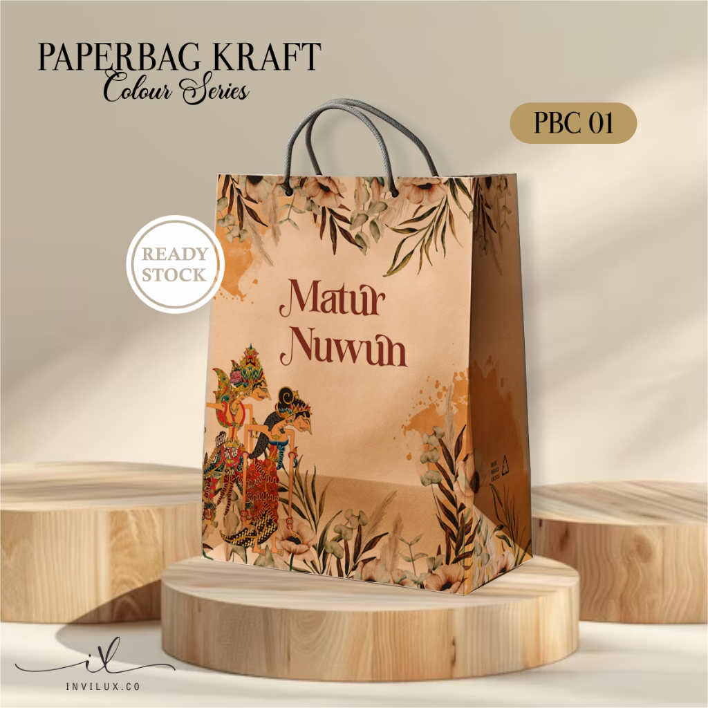 

PAPER BAG MOTIF COLOUR READY STOK - TAS SOUVENIR PERNIKAHAN BAHAN MURAH