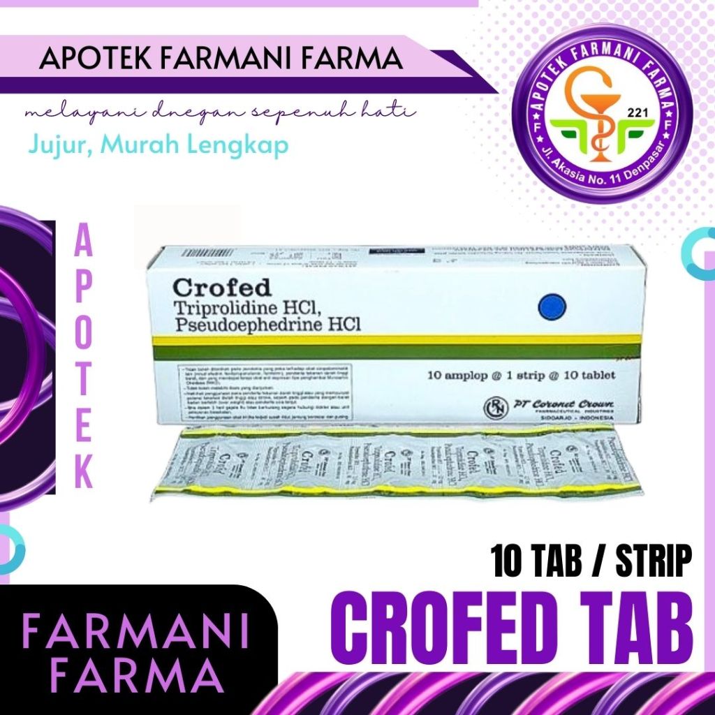 CROFED 10TABLET STRIP/OBAT DEMAM PILEK FLU