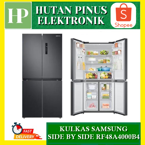 SAMSUNG RF48A4000B4 KULKAS 4 PINTU MULTI DOOR 511 LITER TWIN COOLING