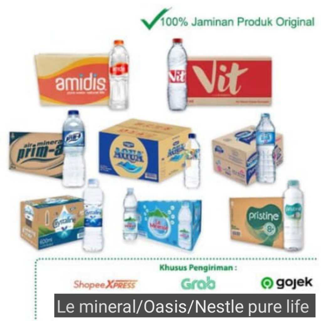 

OKHI - Air Mineral Kemasan 600ml (Lemineral/Oasis/Nestle) INSTANT