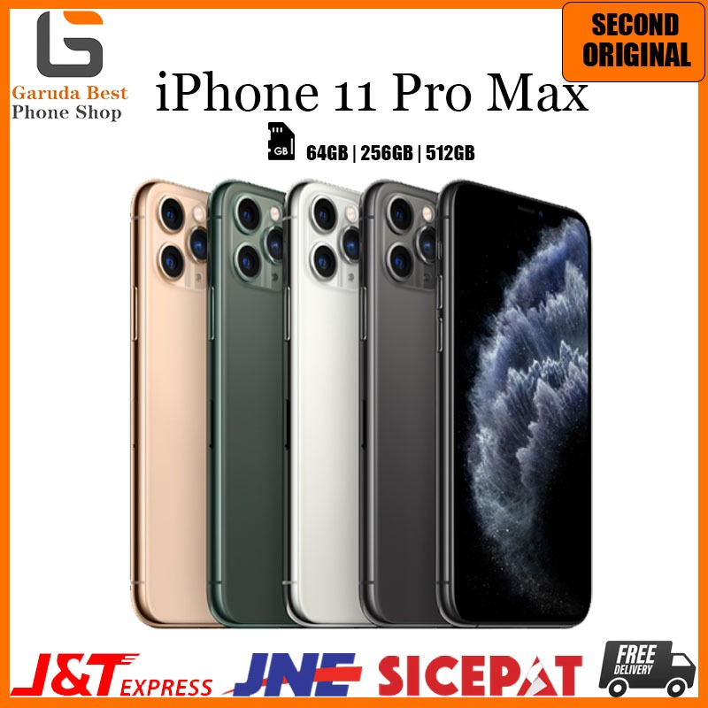 IP Second 11 Pro Max 512GB 256GB  64GB  Fullset Mulus 100% Original