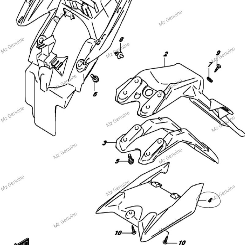 TAHANAN LUMPUR MUDGUARD SPAKBOR SLEBOR KOLONG BELAKANG  SATRIA FU 150 FI INJEKSI 2016 - 2021 ASLI OR