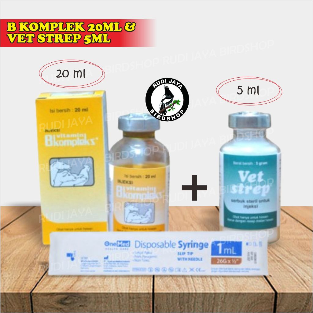 1 PAKET OBAT AYAM BEBEK SAKIT NGANTUK CRD NGOROK FLU (INJEKSI B KOMPLEK 20ML + VET STREP 5 ML)