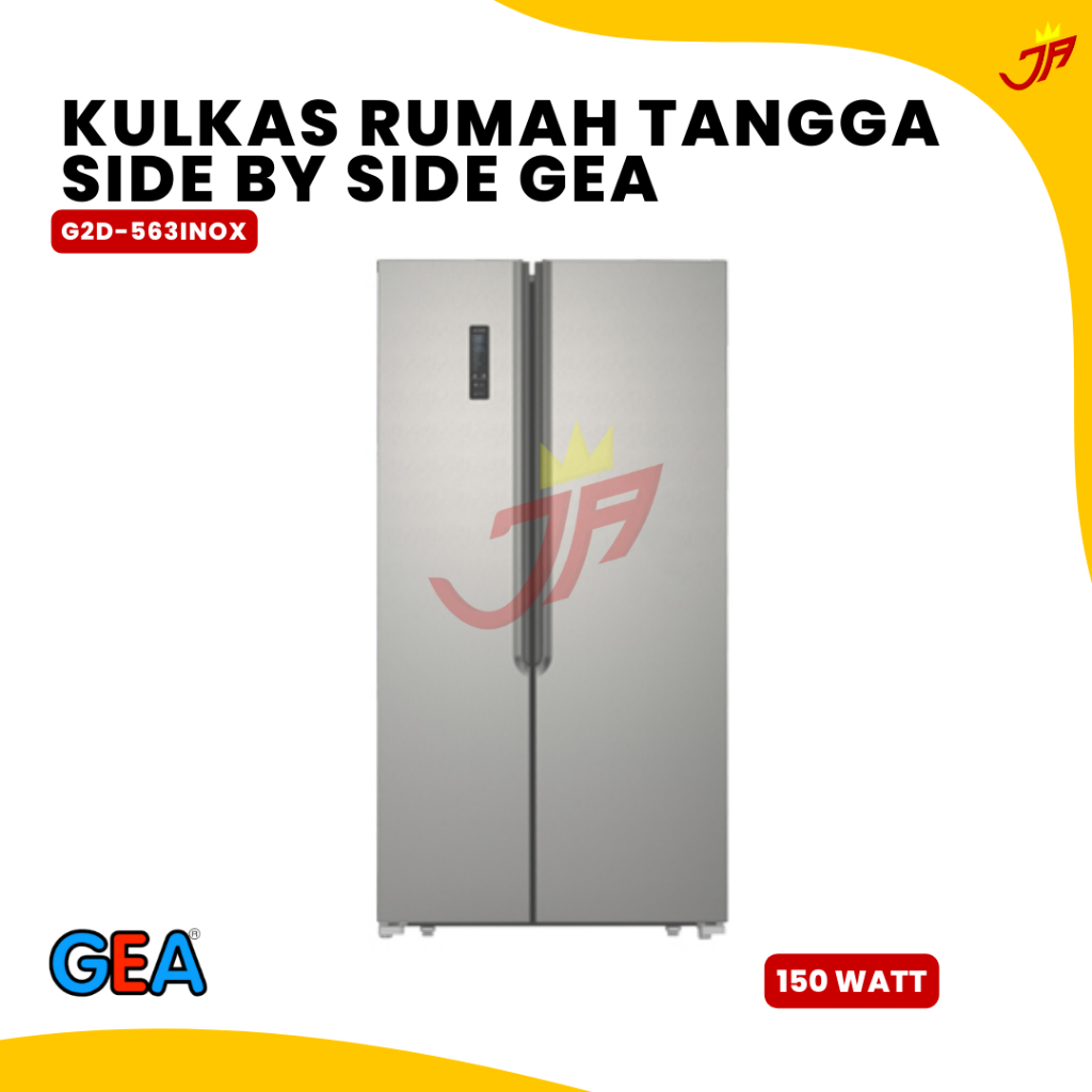 GEA Kulkas Rumah Tangga GEA Type G2D-563 INOX/Kulkas Side By Side Gea G2D 563 Inox