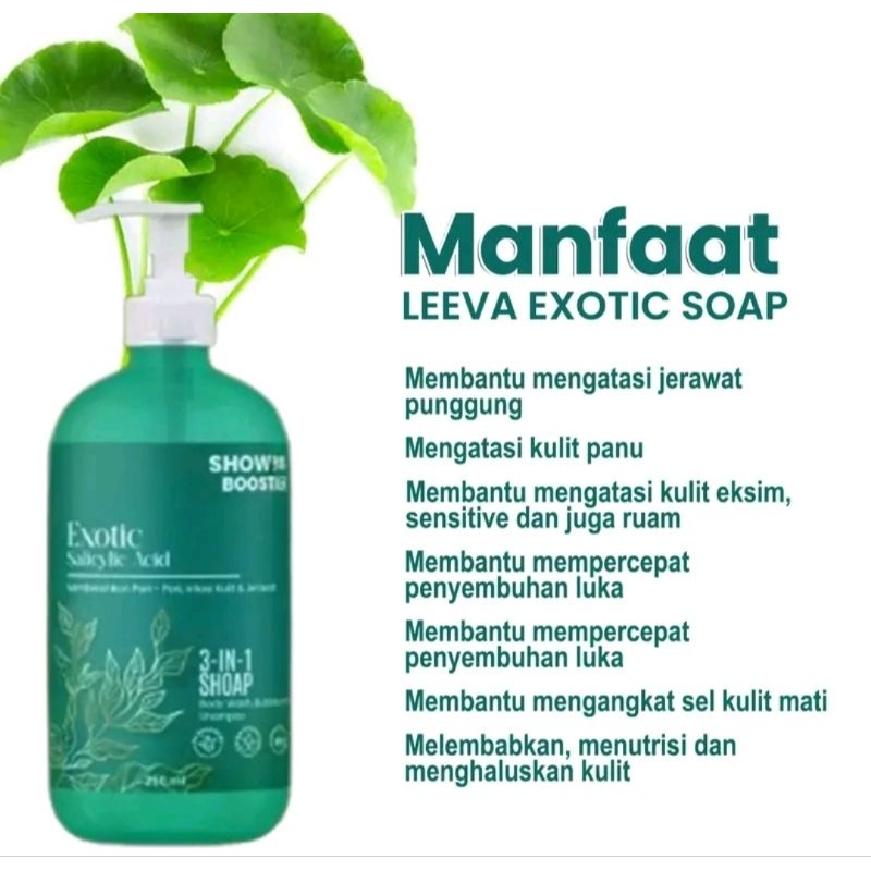 Leeva Sabun Mandi Cair Mengatasi Kulit Sensitif Jerawat Gatal Gatal dan Melembabkan Kulit Kering 250