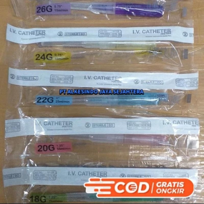 Iv. catether / abbocath no 16,18,20,22,24,26