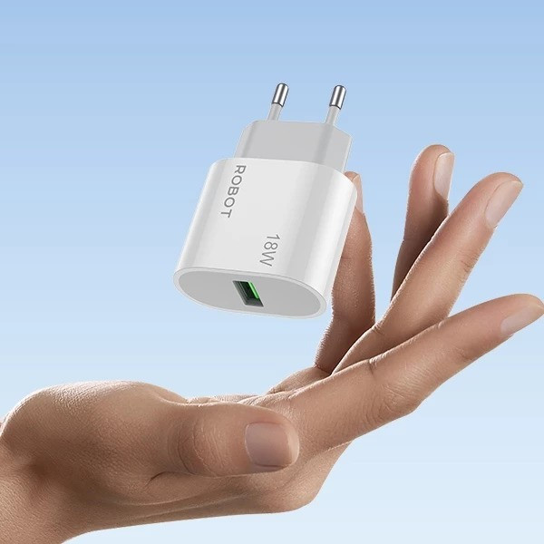 ROBOT RT-P18 ADAPTOR CHARGER 3A BATOK CHARGER QUICK CHARGING ROBOT RT-P18 QC3.0 18W ORIGINAL ROBOT
