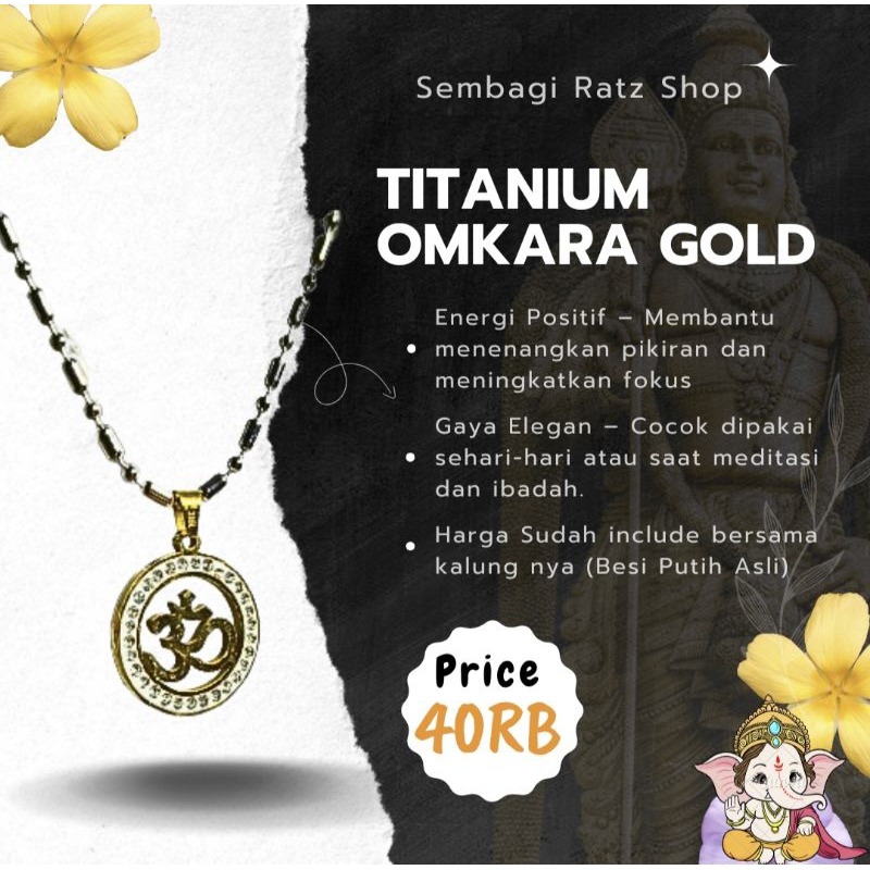 Titanium Omkara Gold Necklace | Kalung Omkara Gold