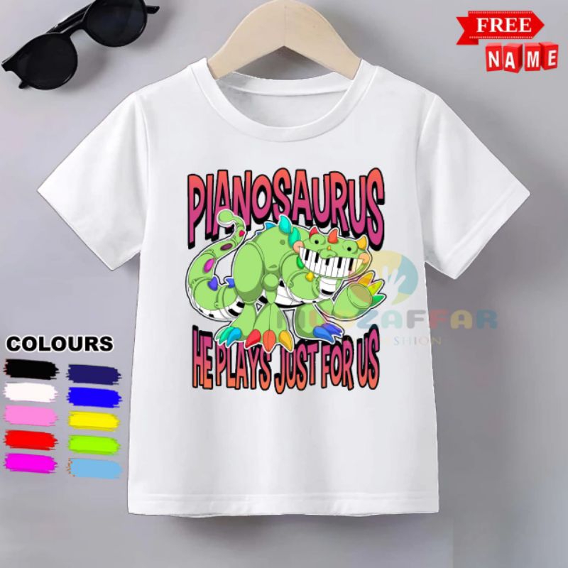 BAJU KAOS ANAK PIANO SAURUS