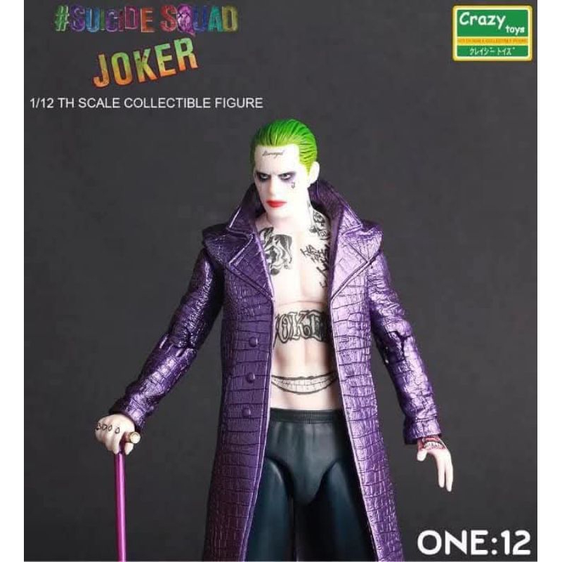 mainan action figureCrazy toys joker suicide squadjared lettoTinggi 15 cm atau 6 inch
Full artikulas