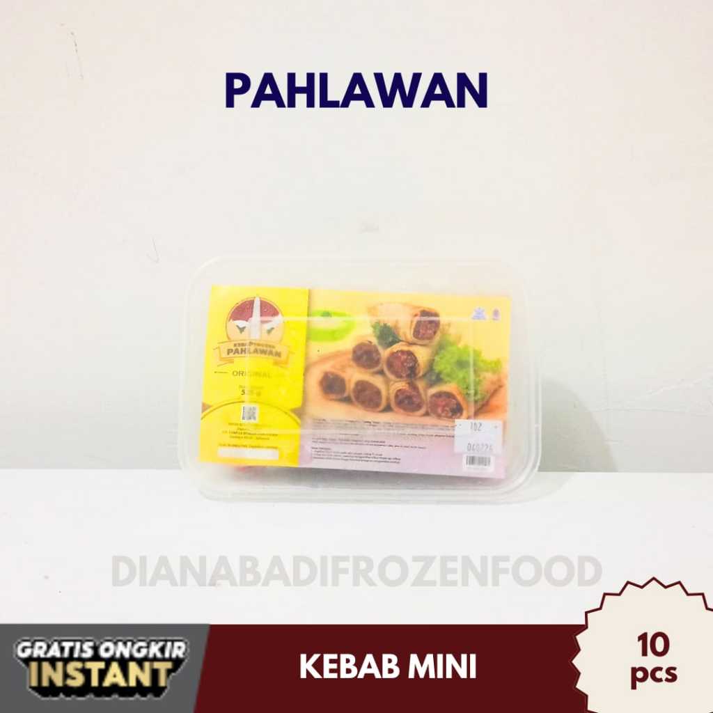 

Kebab Frozen Mini Isi 10 Original Spicy Full Daging PAHLAWAN