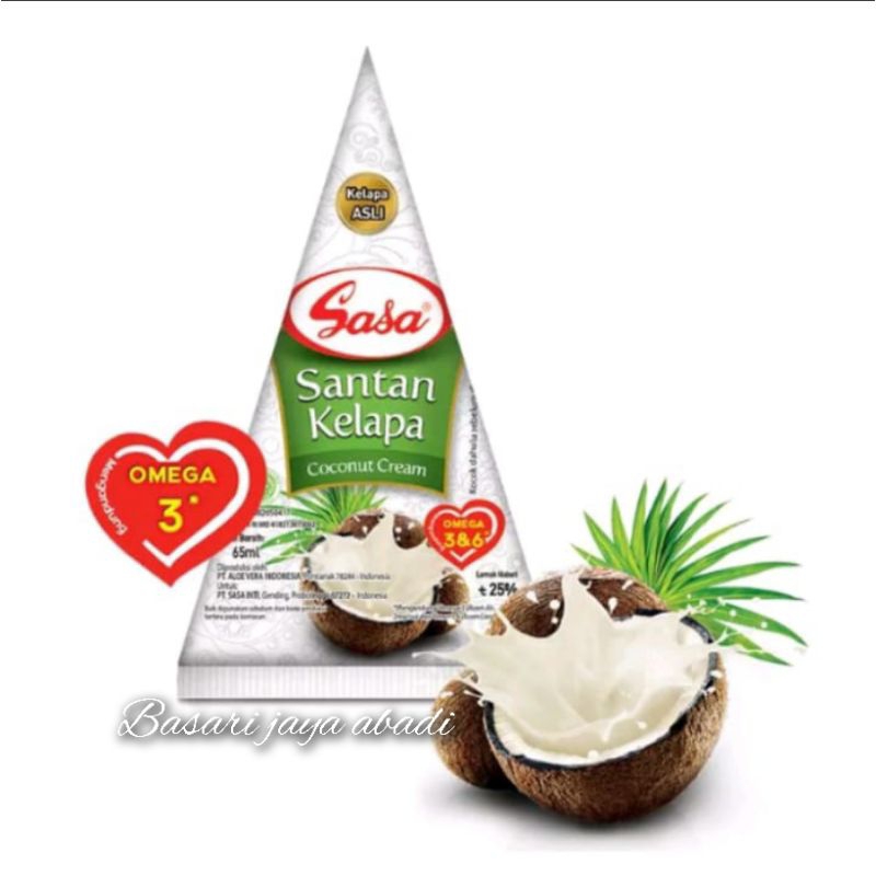 

sasa santan kelapa 65ml dengan omega 3