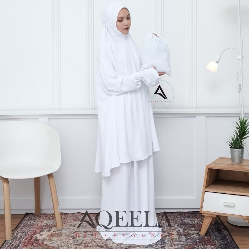 Mukena Aqeela Dewasa - Atasan berlengan bahan adem