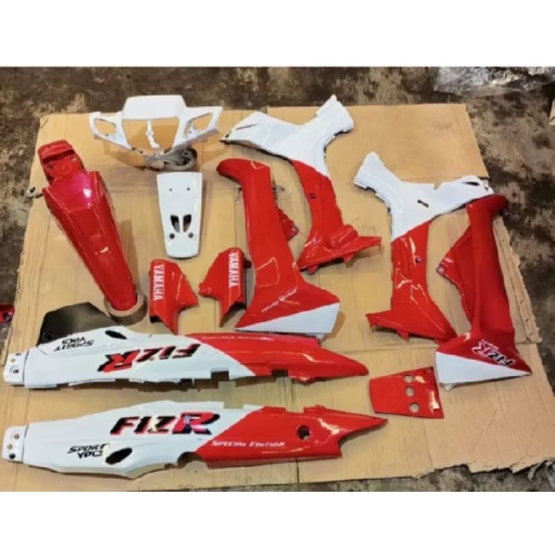 TERMURAH Body Fullset Halus Motor Yamaha Fiz R Warna Merah Putih Malboro