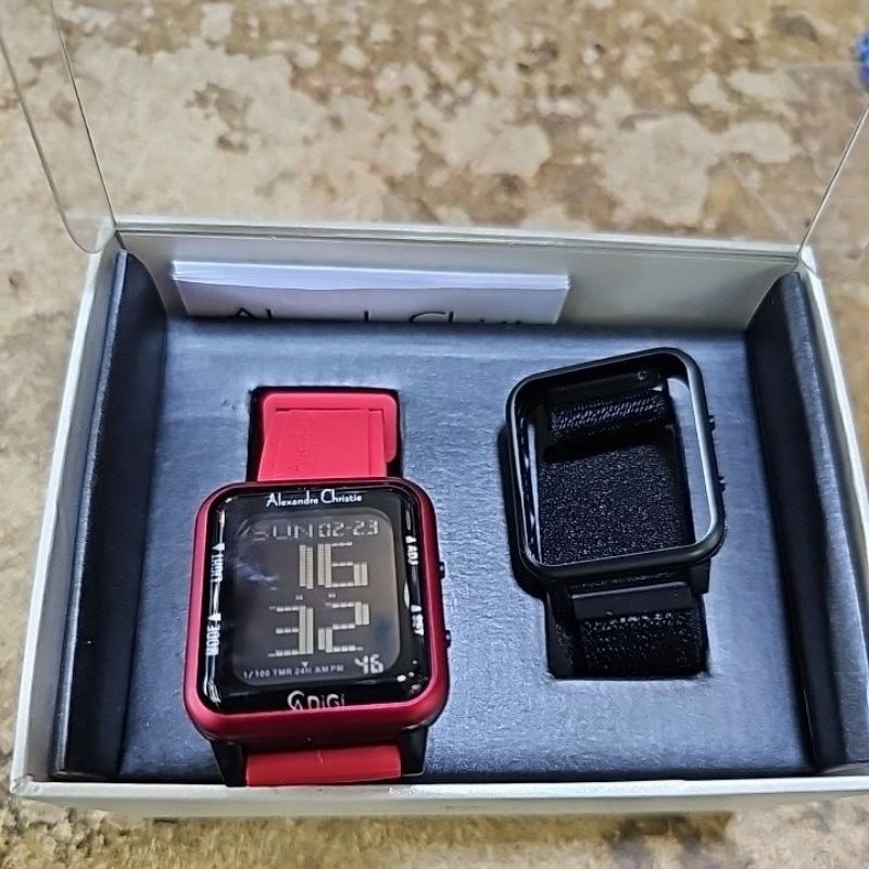 jam tangan wanita digital ALEXANDRE CHRISTIE 9344 MHRREBA