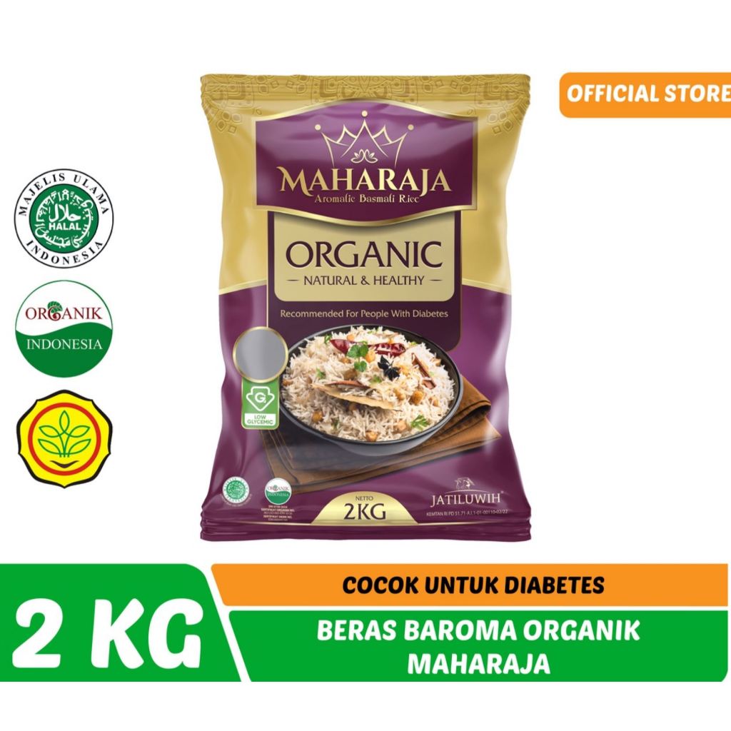 

Beras Basmati Maharaja Organik 2 kg untuk Diet Penderita Diabetes - Food