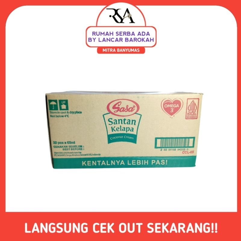 

Sasa Santan Instan 65 ml Karton Isi 32 Pcs