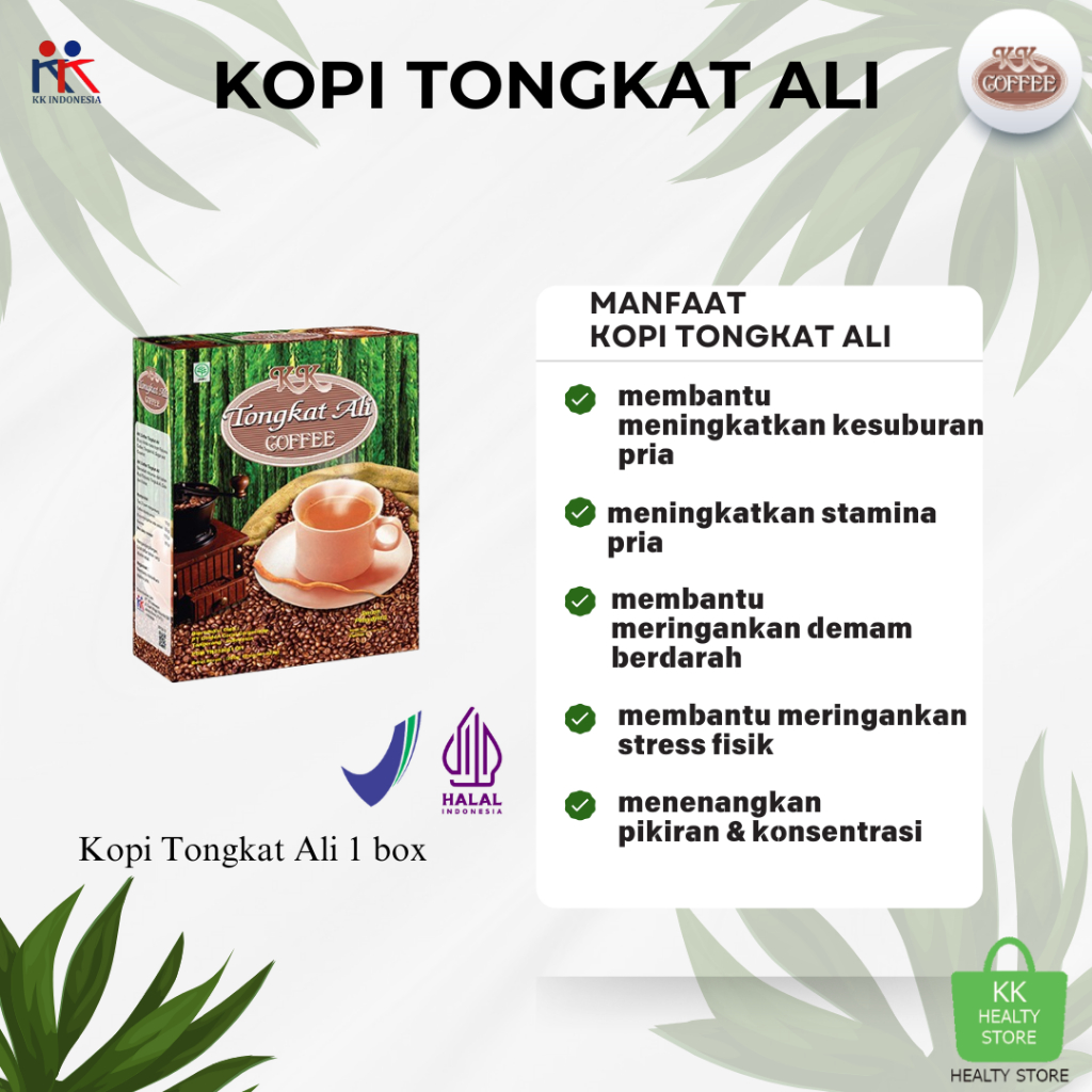 

Kopi Tongkat Ali Instan Bubuk Per Box 10 Sachet Meningkatkan Stamina Pria