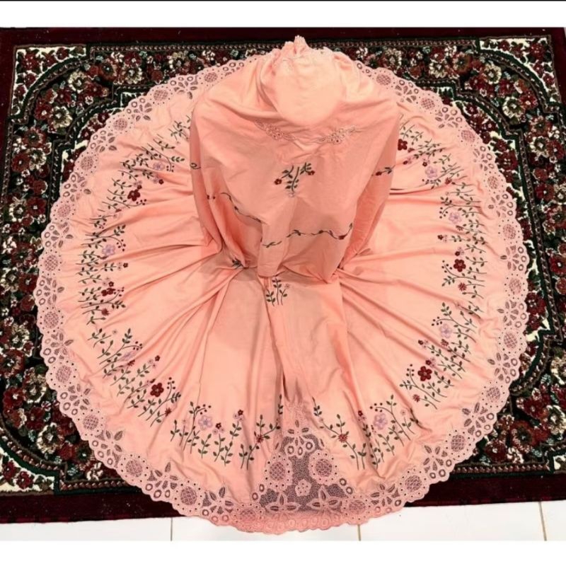 setelan mukena kerancang mix sulam tangan kattun silki khas bukittinggi