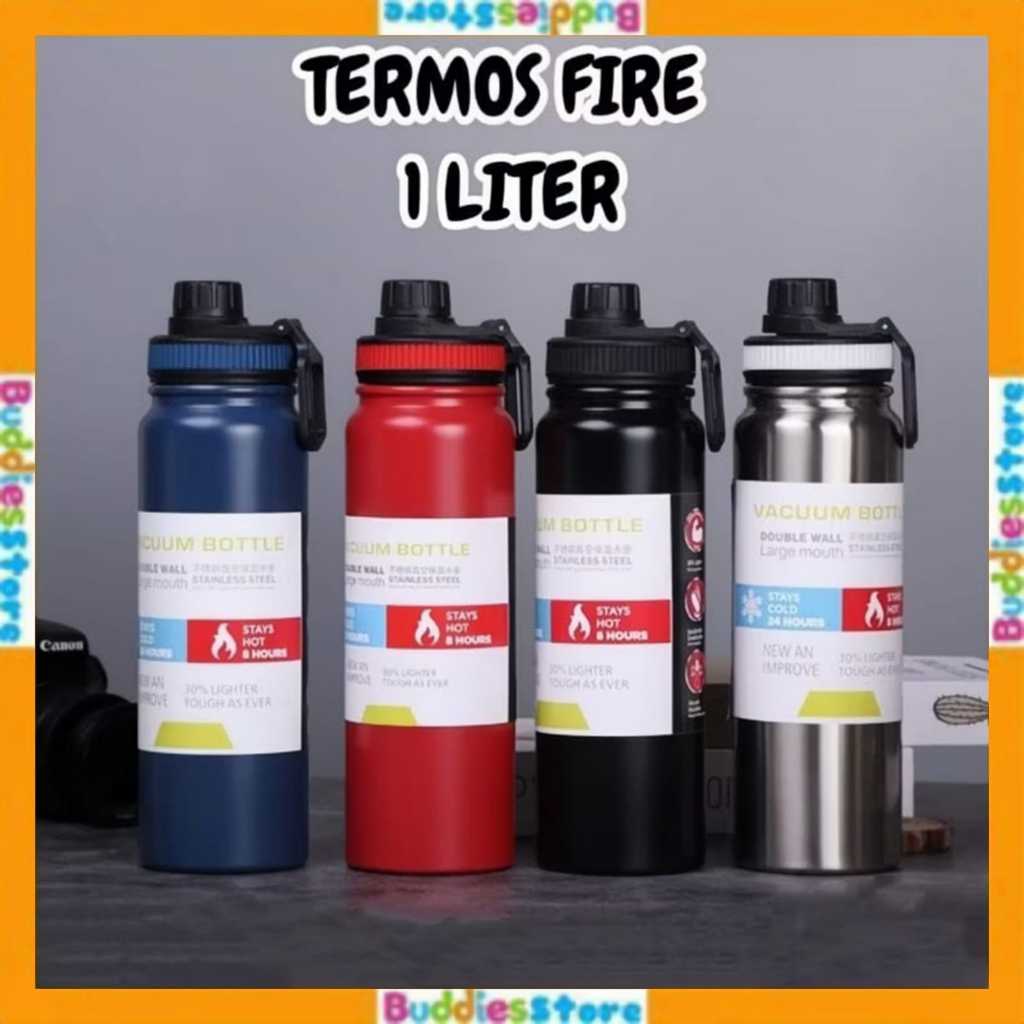 [COD] ORIGINAL TERMOS FIRE STAINLESS STEEL 1000ML TERMOS AIR PANAS 1 LITER TAHAN PANAS