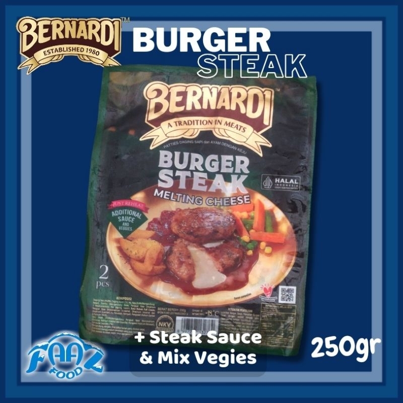 

Burger Steak BERNARDI Melted Cheese (Paket Steak Burger)