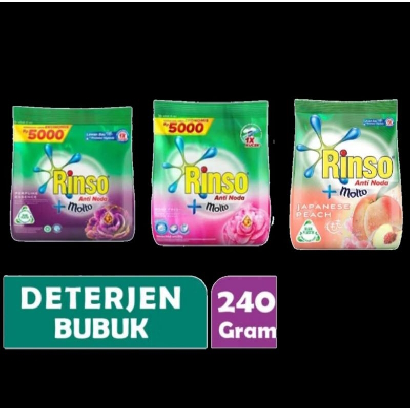 Deterjen Bubuk RINSO MOLTO 240GR