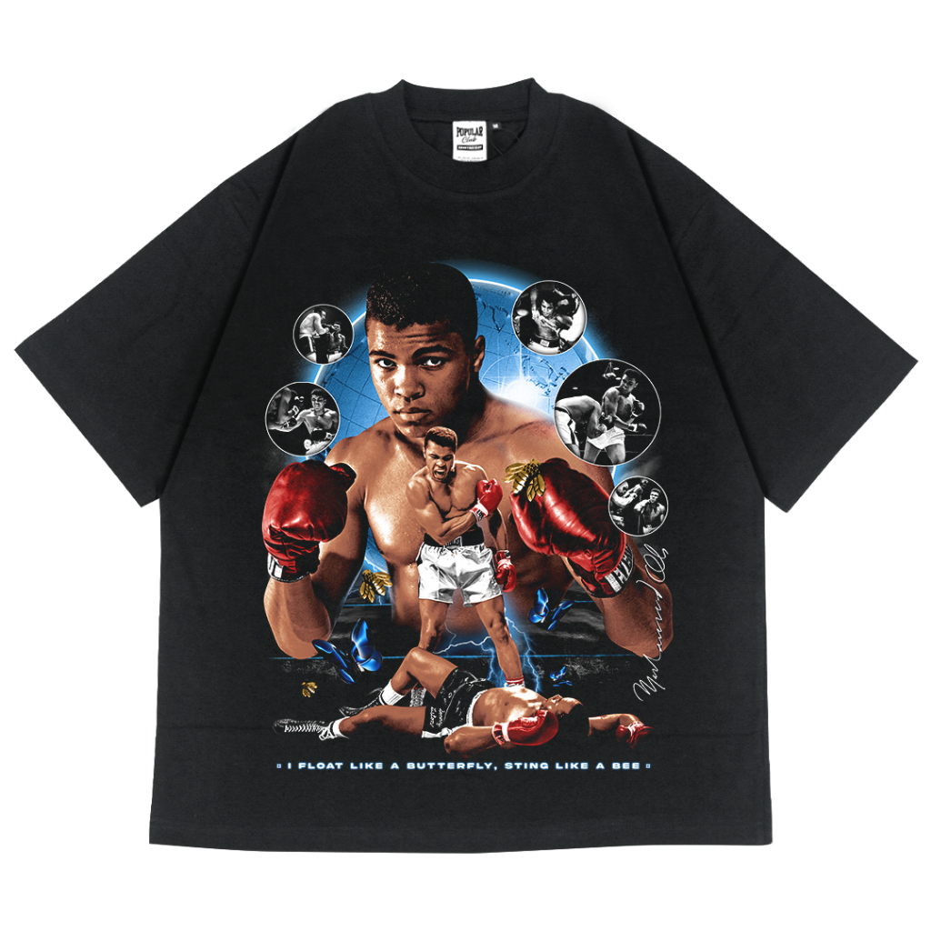 Muhammad Ali Champ Oversized Vintage T-Shirt – Black