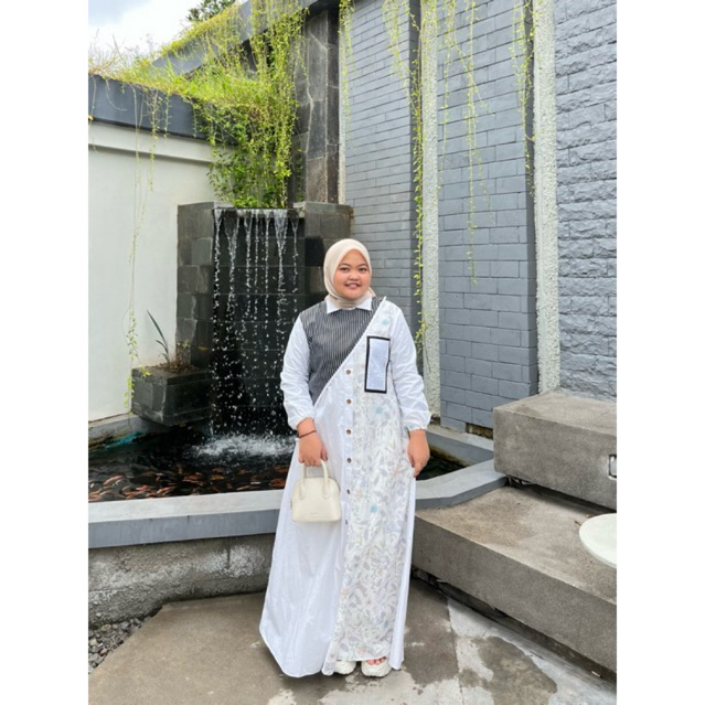 GAMIS VEST || DRESS KATUN JEPANG || DRESS PUTIH