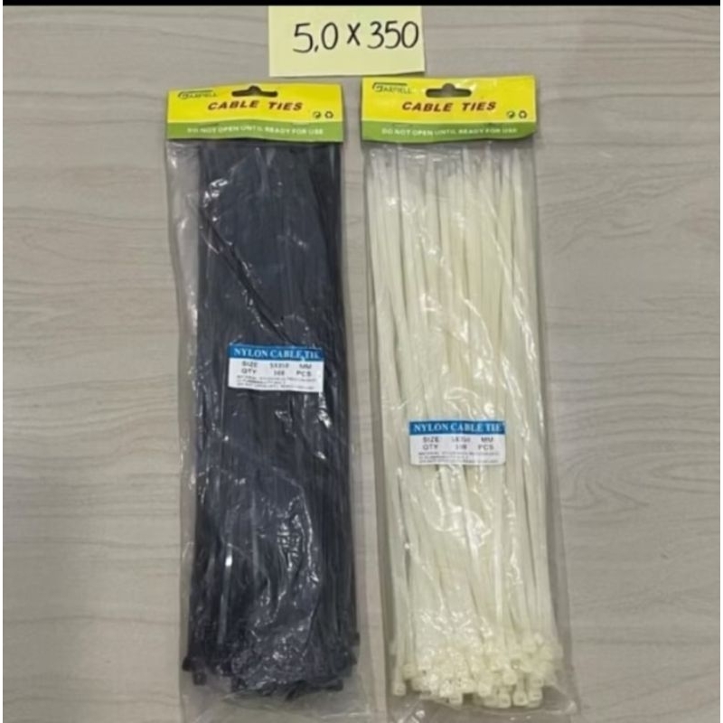 

5x350 kabel ties 5.0x35cm isi 100pcs cable tie 35cm cabel ties kabel tie tali klem pvc nilon nylon plastik clamp ikat ikatan pengkikat strap wayar wayer 350 mili 35 cm ( 5 x 350 ) 350mili