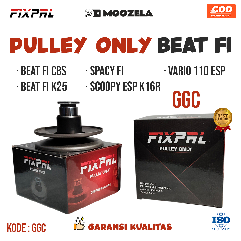 FIXPAL GGC Pully puli Pulley ONLY Beat Spacy Scoopy Vario 110 Fi 2012 - 2014 Stater Berisik