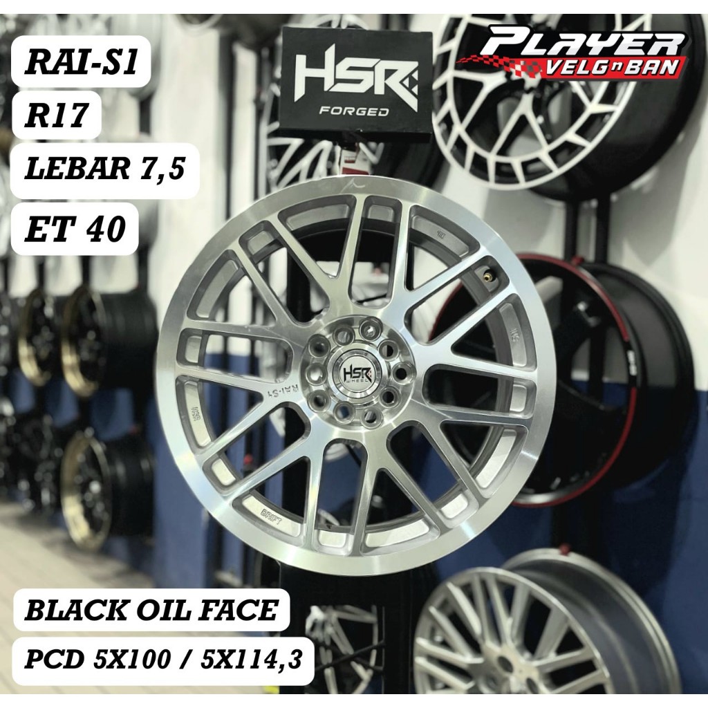 VELG MOBIL RING17 SILVER UNTUK XPNADER OUTLANDER CRV VLEG HSR RAI-S1 R17 L75 PCD5X100/5X114,3 ET40