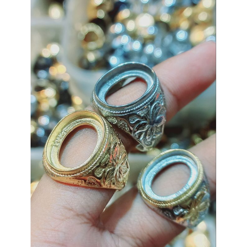 Emban cincin ring titanium super tanam 12x16