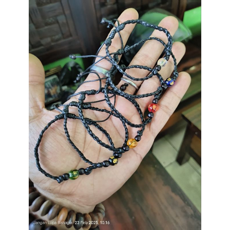 Gelang batu tibet kombinasi kokka hitam original | ready juga galih asem dewandaru nagasari gaharu c