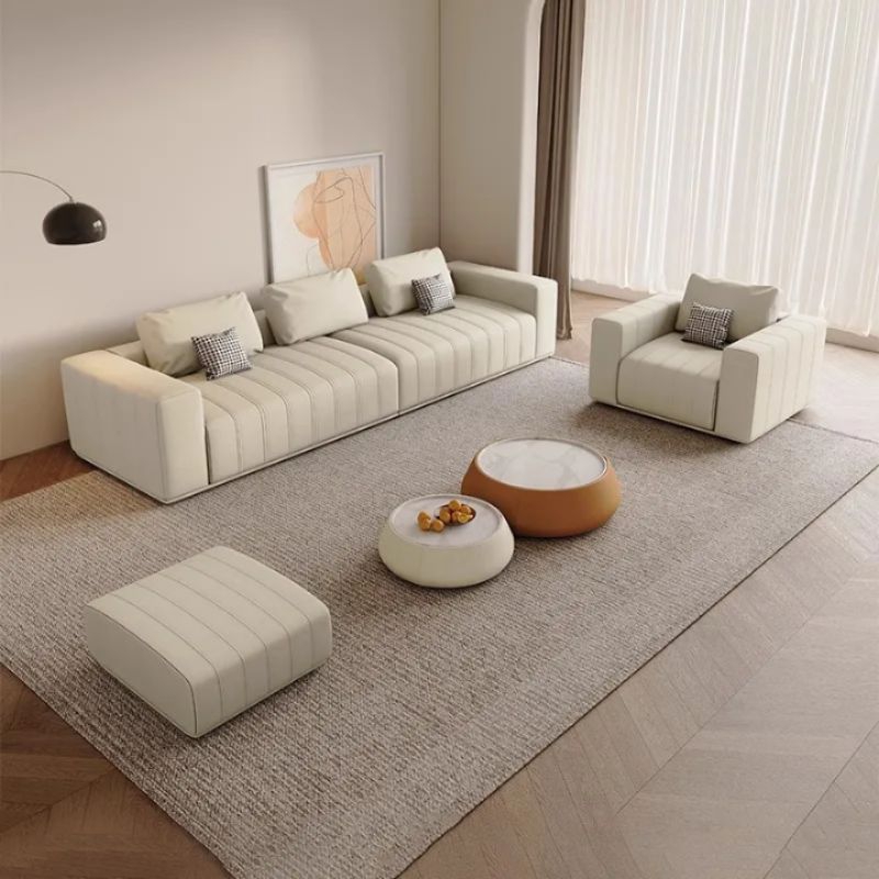 Set sofa modern kombinasi panjang desain minimalis bentuk l ruang tamu terbaru