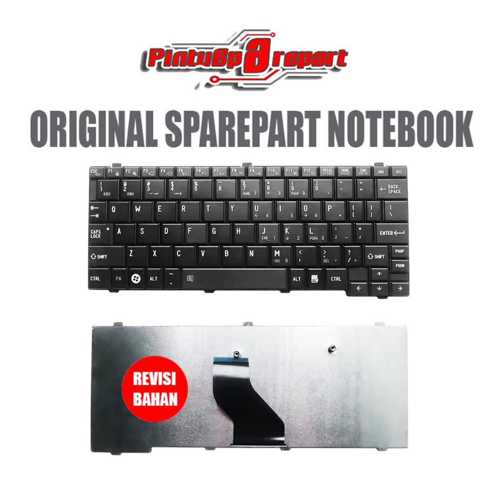 (Genuine Hitam/Black) New Original Keyboard Toshiba Satellite NB200 NB201 NB205 NB250 NB255 NB300 NB