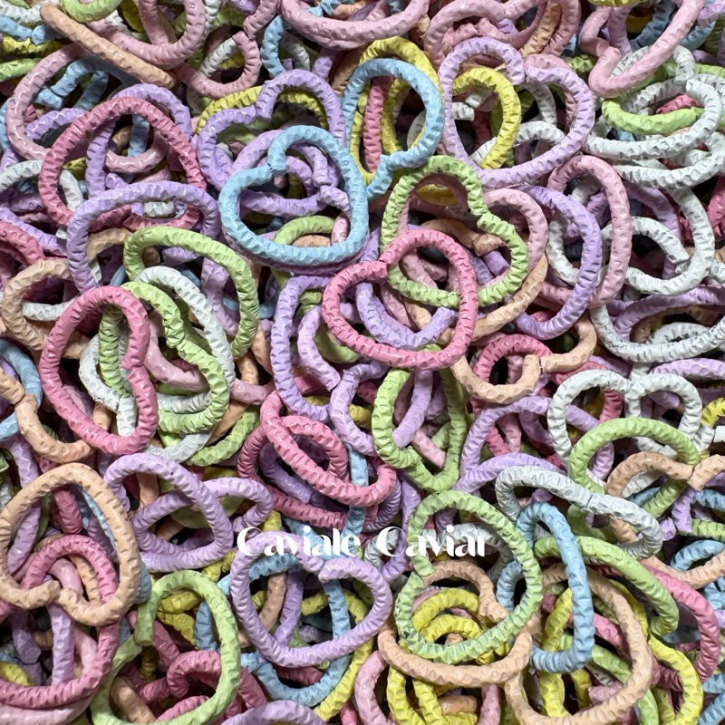 15gr 30gr Ring O Jumper Ulir Silver, Pastel & Solid Biasa Mix Love Star Ring | DIY phonestrap bentuk