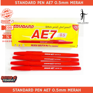 

Standard - Pulpen Bolpen Ball Point AE7 0.5mm Super Smooth - LUSIN