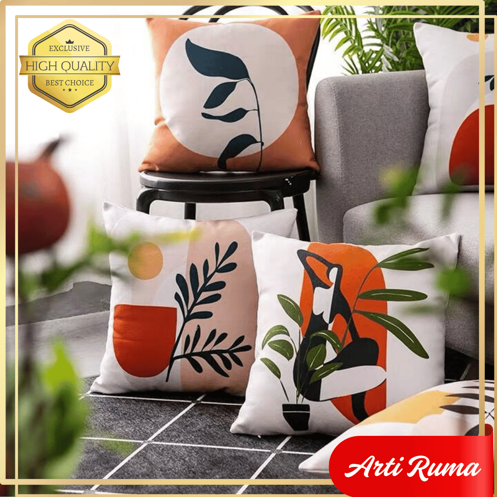 Sarung bantal sofa besar 40x40 45x45 50x50 60x60 set bludru cover bantal sofa premium tebal motif