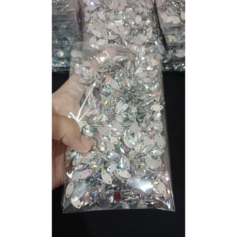 500 BIJI DIAMOND PELANGI / Payet Kristal Jahit