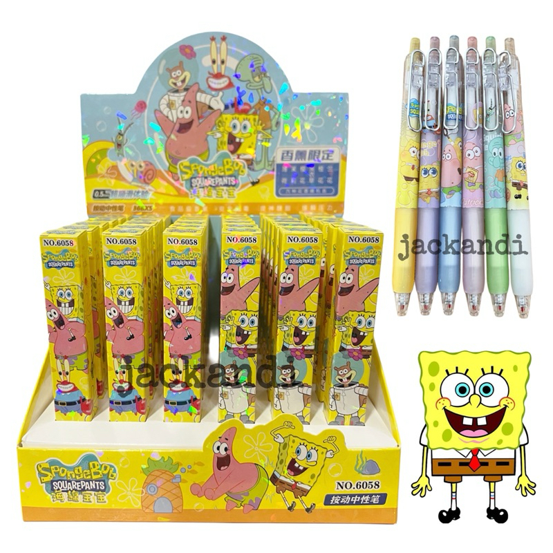 

Pulpen Anak Blind Box Spongebob Surprise Pen Gel Cetek Lucu Karakter Kartun 0.5mm