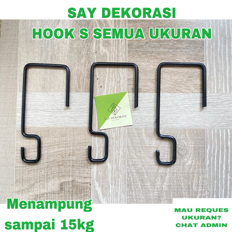 (BISA COD)SAY COSTUM.ID TYPE 84 hook s gantungan besi/PENGAIT BESI/[PROMO] Hook S Gantungan Besi /Pe