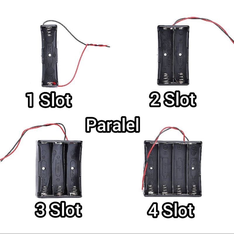 Holder Dudukan Baterai 18650 Paralel Tebal