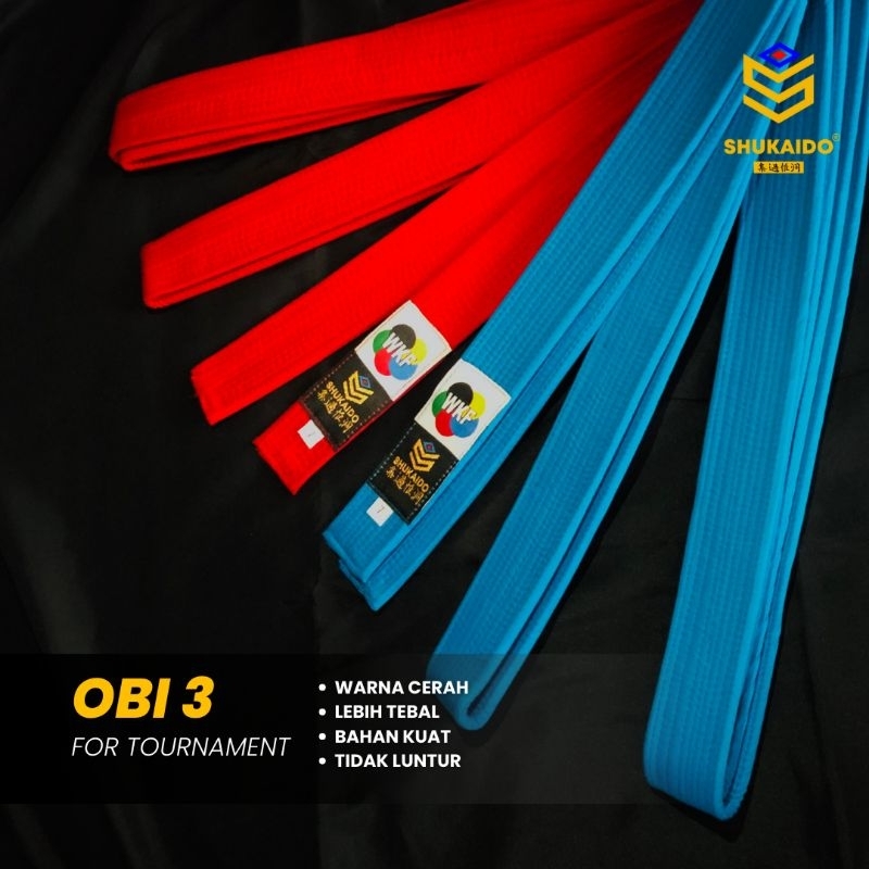 [OBI 3] SHUKAIDO SABUK PERTANDINGAN KARATE // SABUK PREMIUM KARATE // SABUK PERTANDINGAN KARATE
