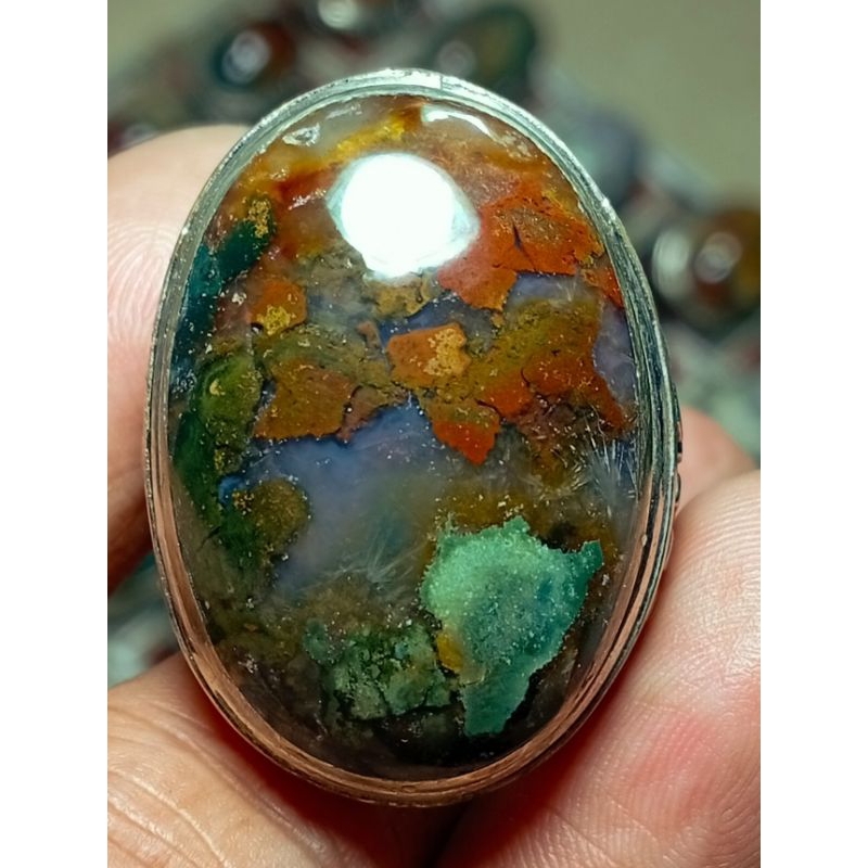 cincin batu akik pancawarna klawing super ok lain phyrus bacan doko