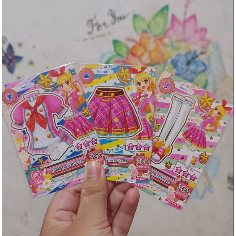 (BOOKED) Kartu Aikatsu - Pink torte SET Ichigo ORI