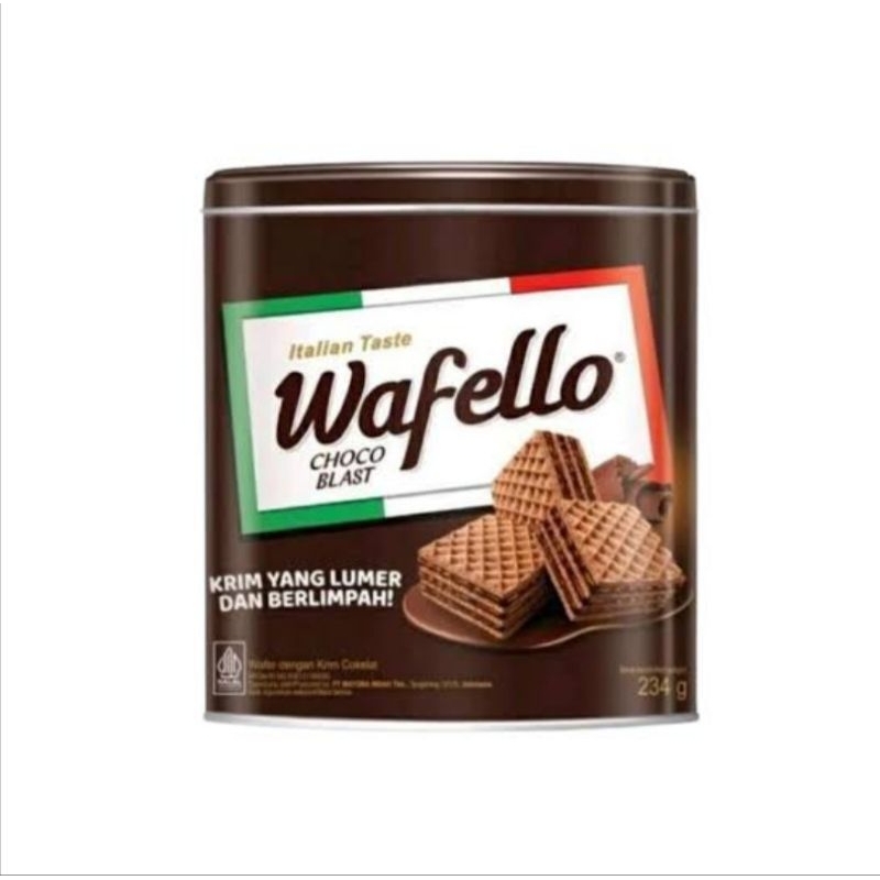 

WAFELLO COKLAT WAFER KALENG 234 GRAM