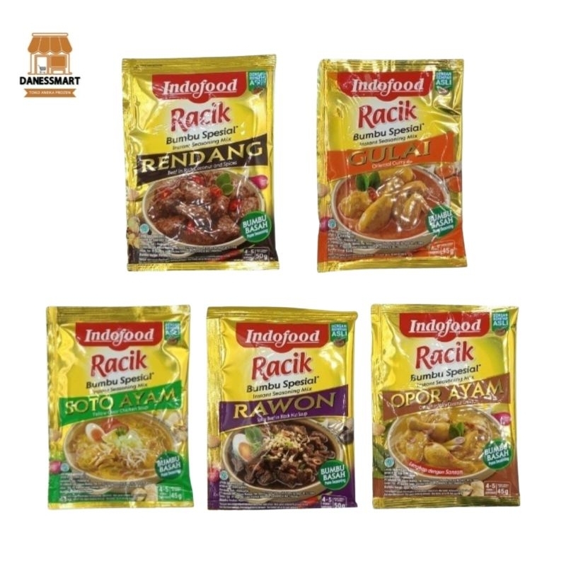 

Indofood Bumbu Instant Rawon Rendang Gulai Soto Opor Kare