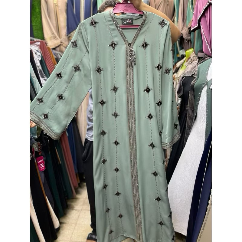 ABAYA MESIR KRISTAL BINTANG BAHAN HAREER